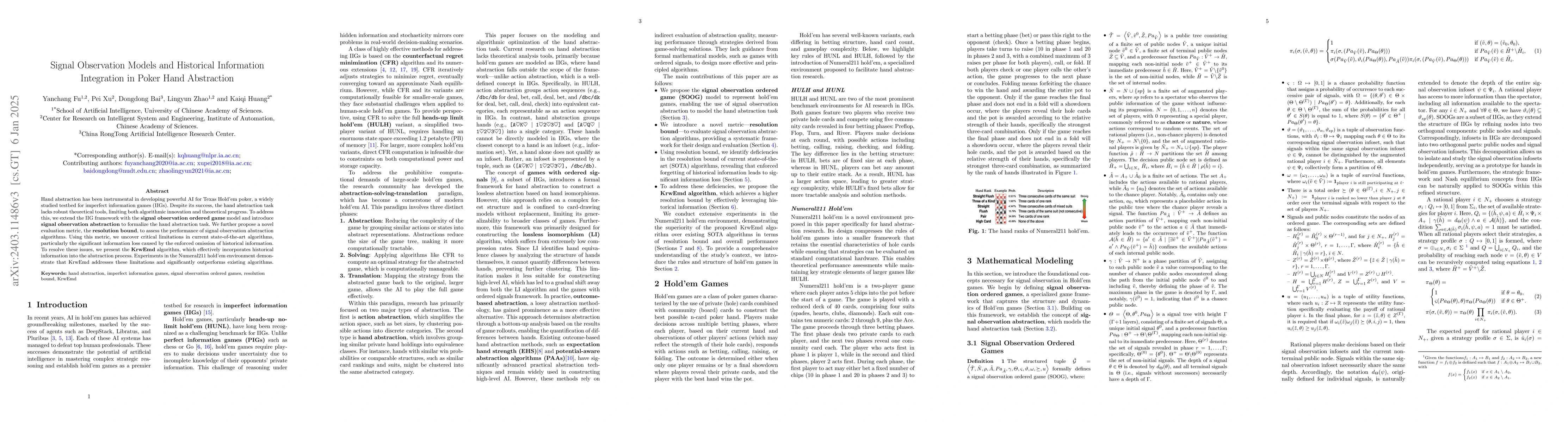 Thumbnail for Expanding the Resolution Boundary of Outcome-Based Imperfect-Recall
  Abstraction in Games with Ordered Signals