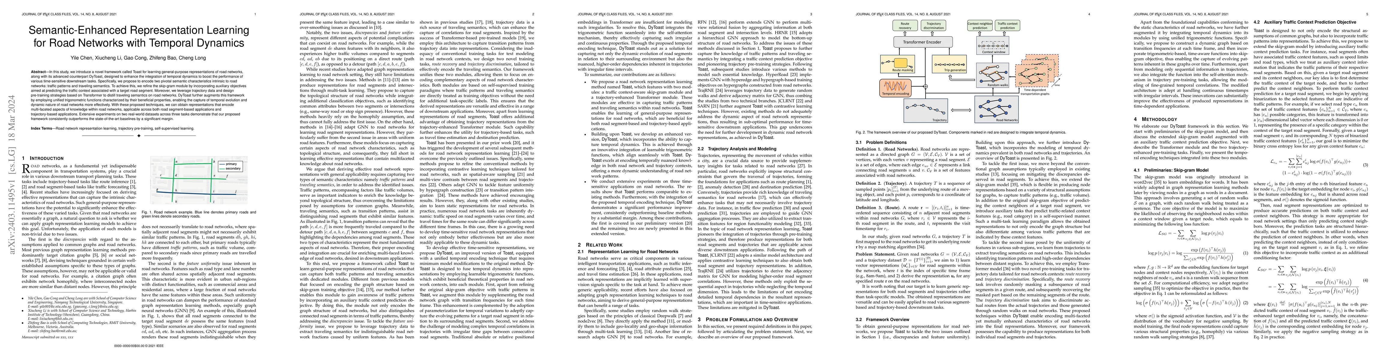Thumbnail for Semantic-Enhanced Representation Learning for Road Networks with
  Temporal Dynamics