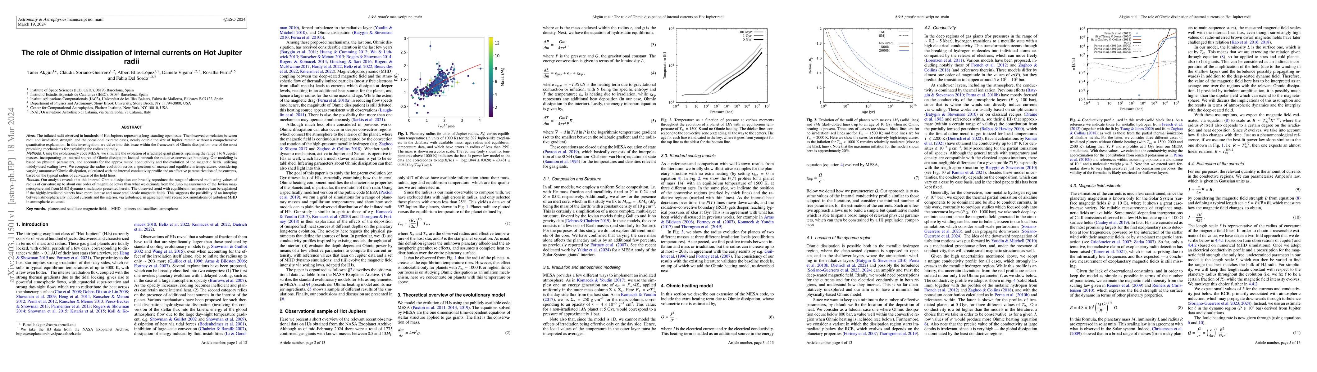 Thumbnail for The role of Ohmic dissipation of internal currents on Hot Jupiter radii
