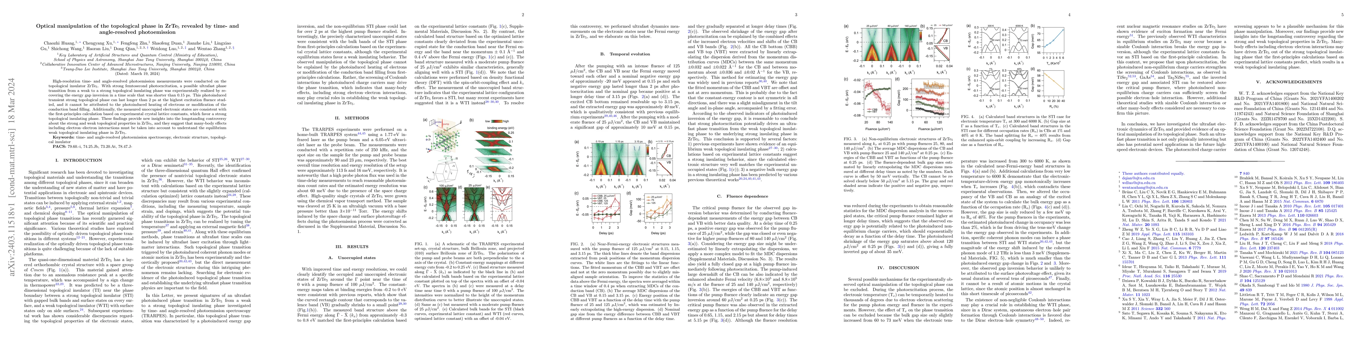 Thumbnail for Optical manipulation of the topological phase in ZrTe5 revealed by time-
  and angle-resolved photoemission