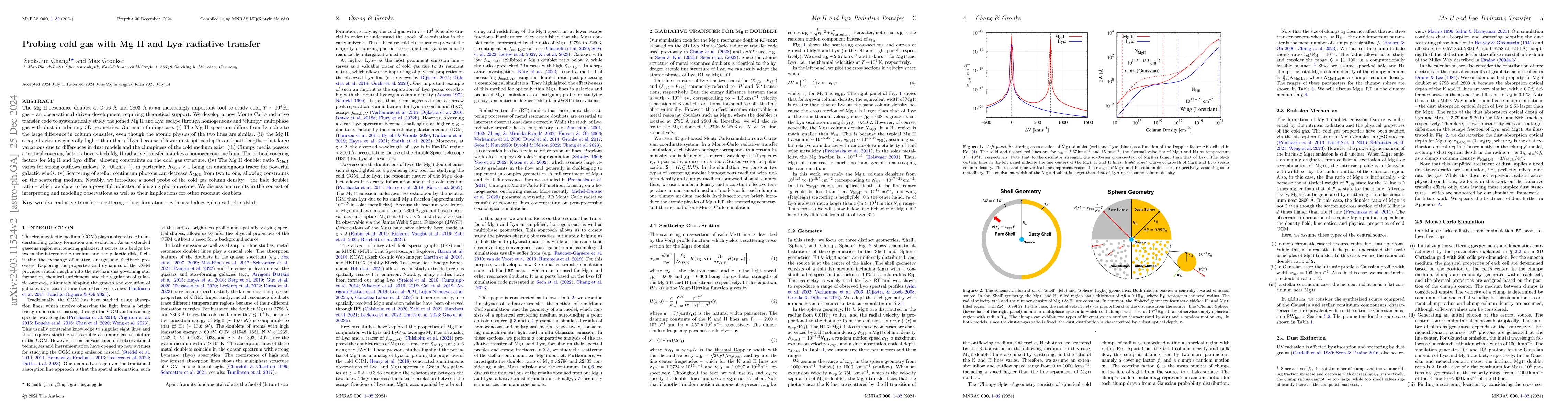 Thumbnail for Probing cold gas with Mg II and Ly$\alpha$ radiative transfer