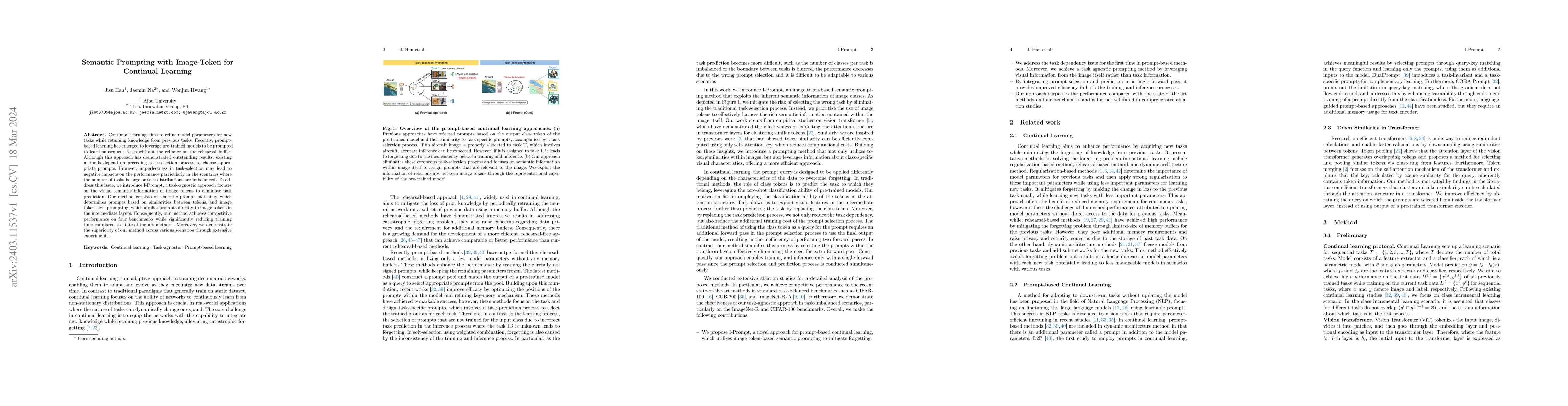 Thumbnail for Semantic Prompting with Image-Token for Continual Learning