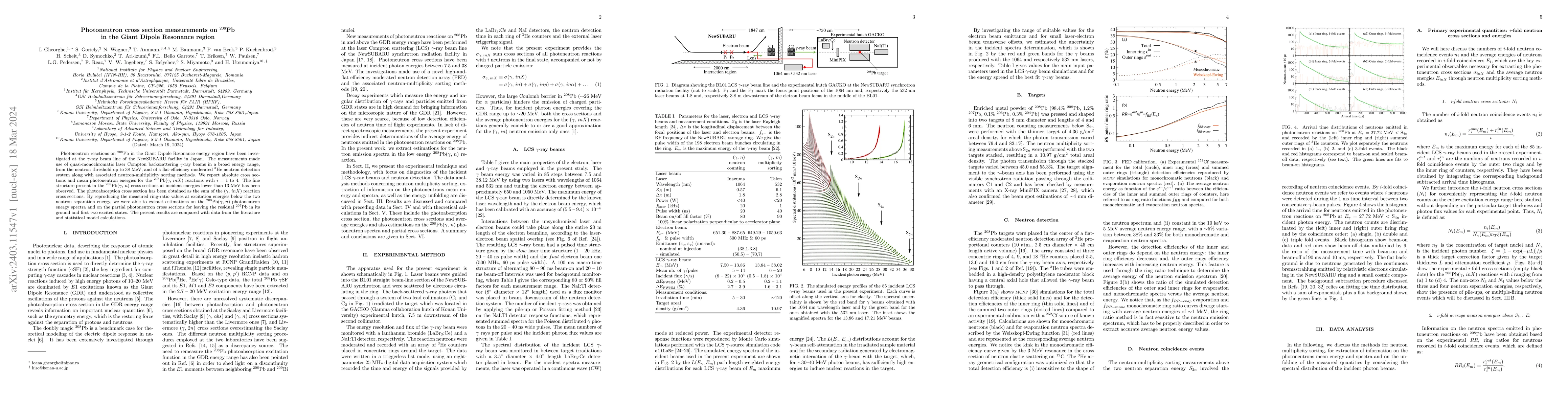 Thumbnail for Photoneutron cross section measurements on $^{208}$Pb in the Giant
  Dipole Resonance region