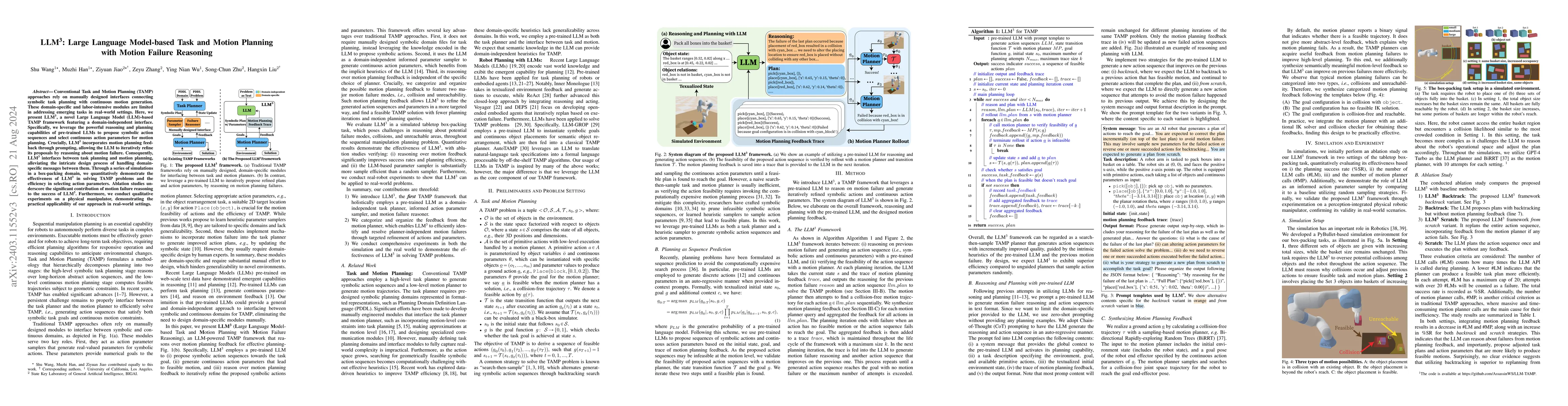 Thumbnail for LLM3:Large Language Model-based Task and Motion Planning with Motion
  Failure Reasoning