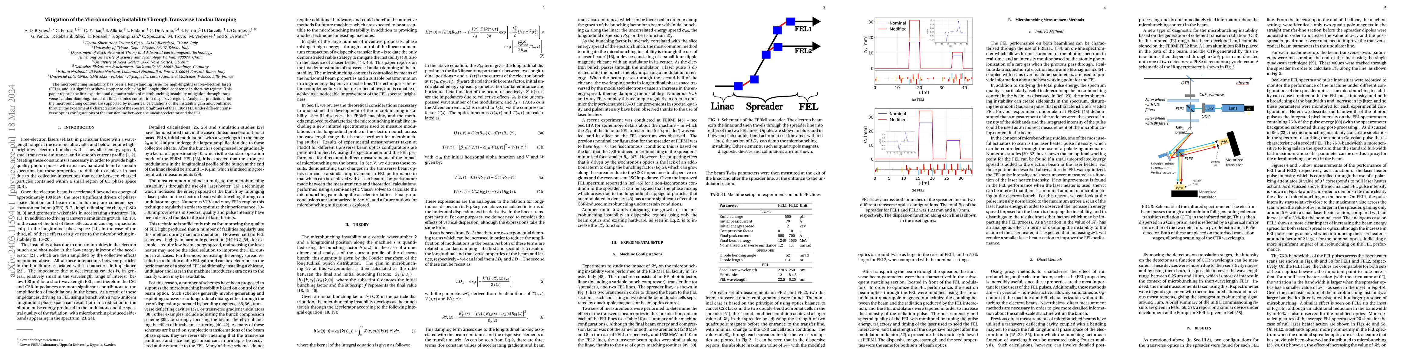 Thumbnail for Mitigation of the Microbunching Instability Through Transverse Landau
  Damping