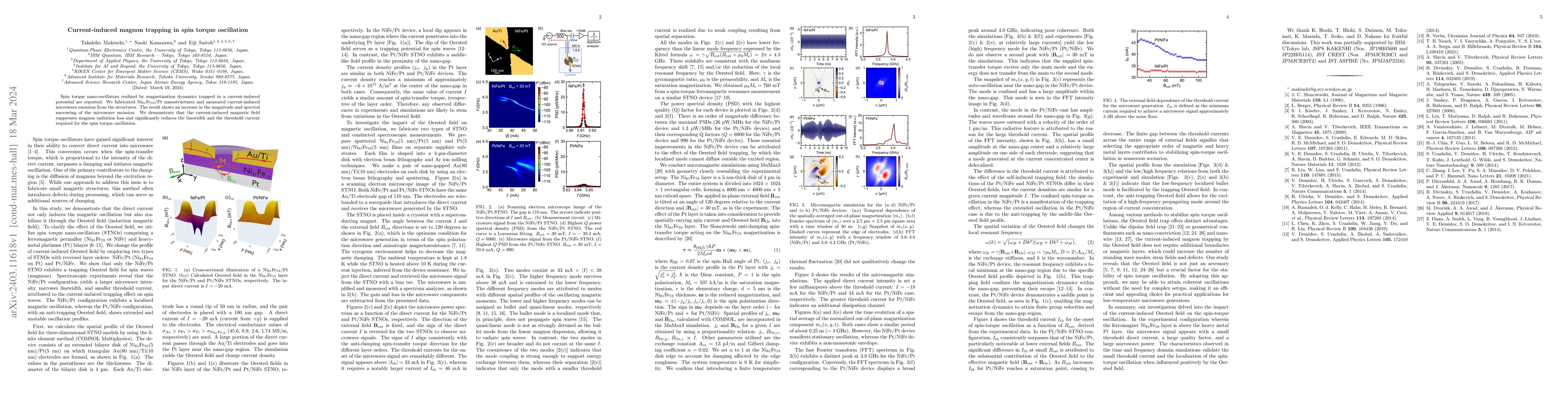 Thumbnail for Current-induced magnon trapping in spin torque oscillation
