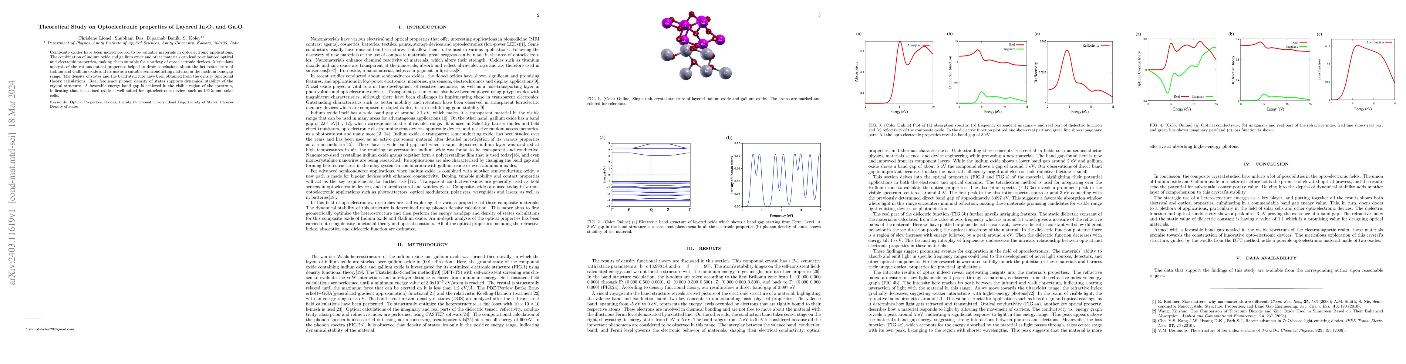 Thumbnail for Theoretical Study on Optoelectronic properties of Layered In2O3 and
  Ga2O3