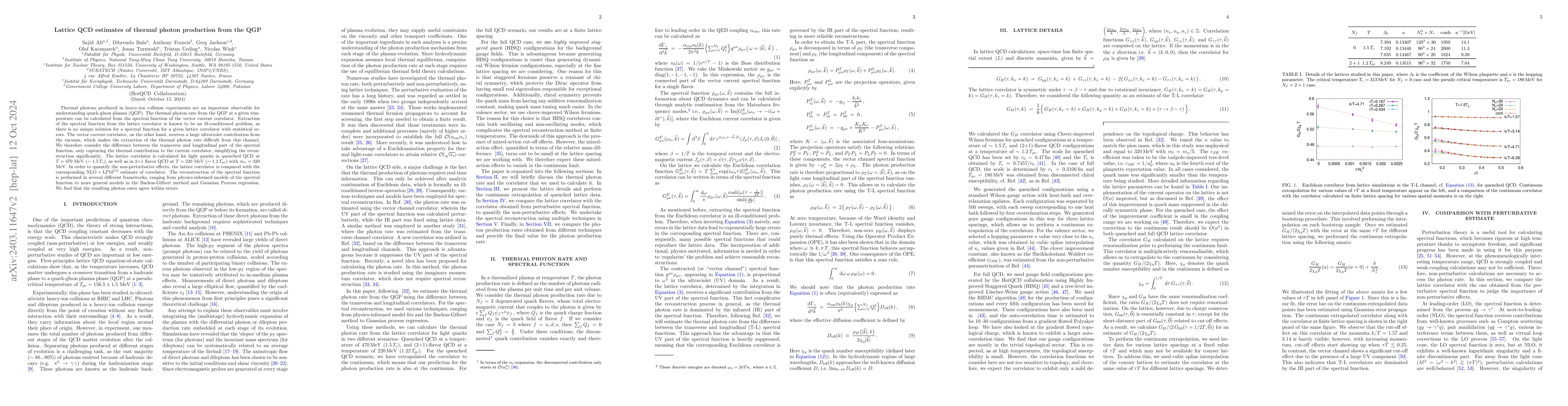 Thumbnail for Lattice QCD estimates of thermal photon production from the QGP