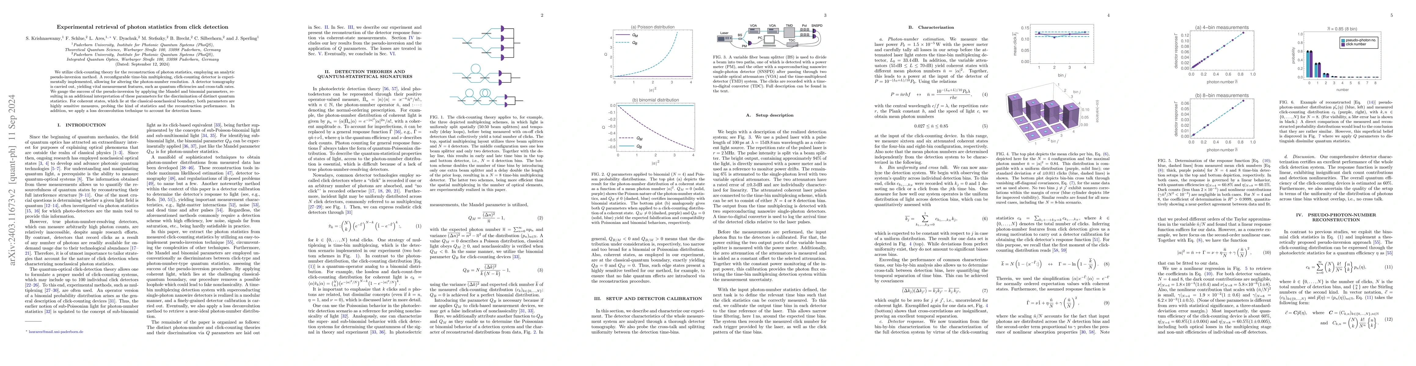 Thumbnail for Retrieval of photon statistics from click detection