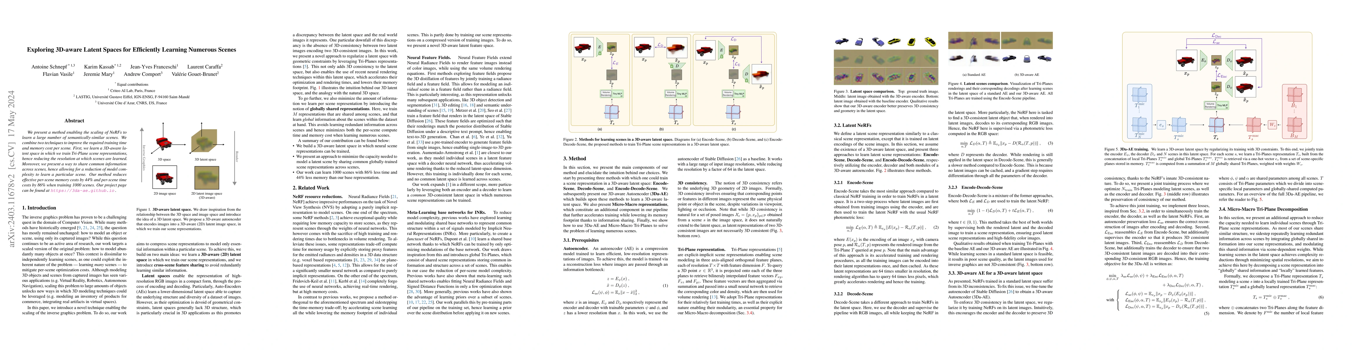 Thumbnail for Exploring 3D-aware Latent Spaces for Efficiently Learning Numerous
  Scenes