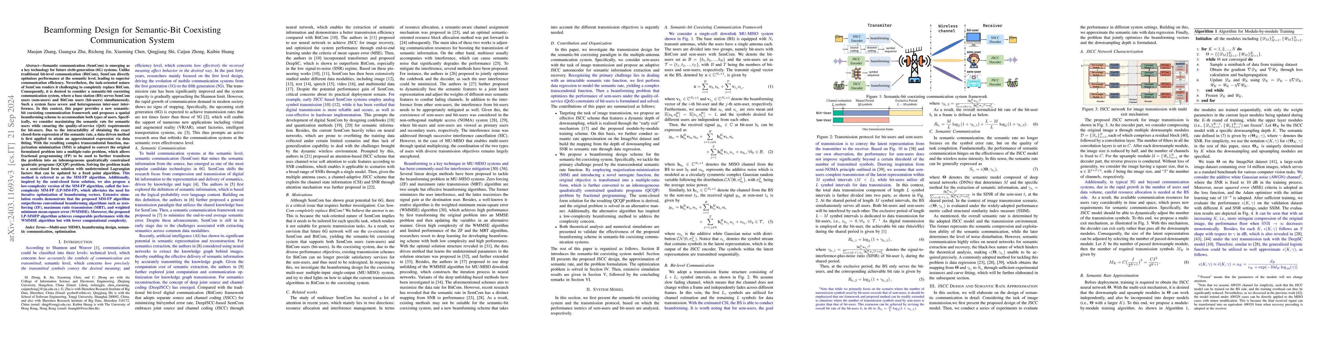 Thumbnail for Beamforming Design for Semantic-Bit Coexisting Communication System