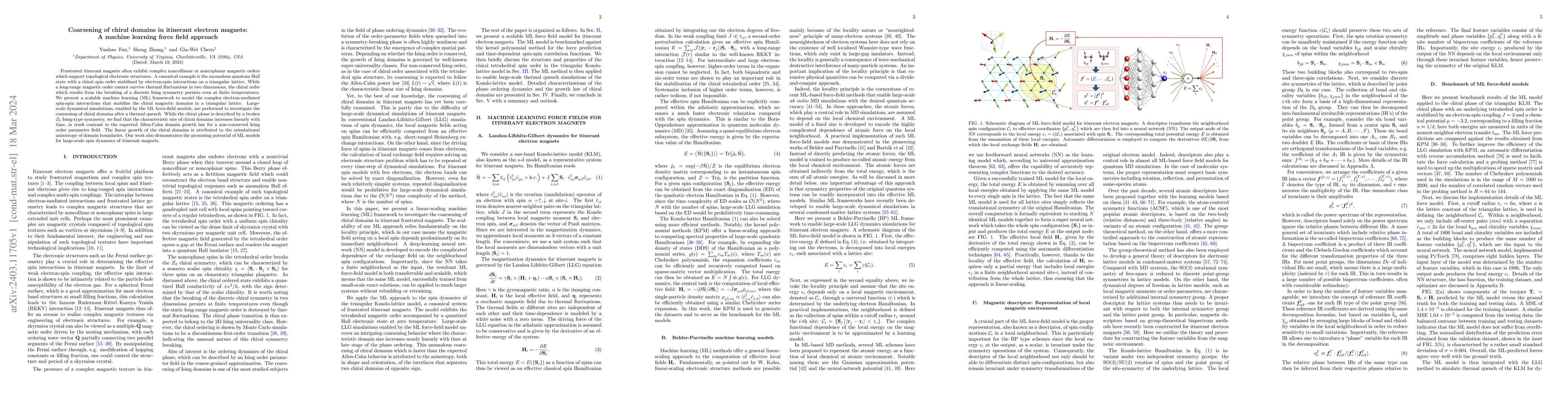 Thumbnail for Coarsening of chiral domains in itinerant electron magnets: A machine
  learning force field approach