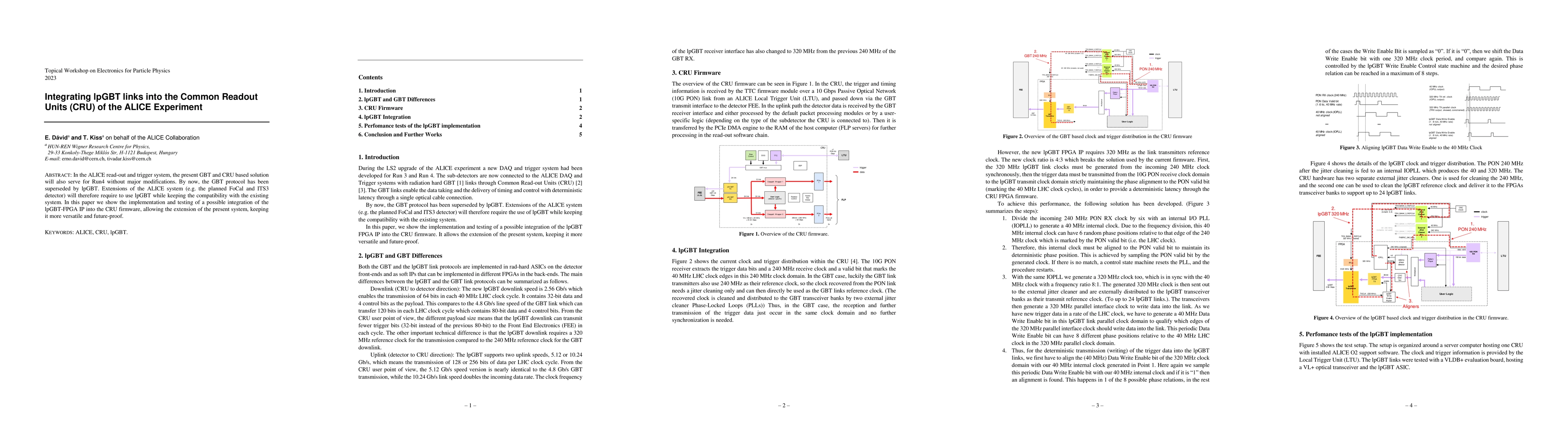 Thumbnail for Integrating lpGBT links into the Common Readout Units (CRU) of the ALICE
  Experiment