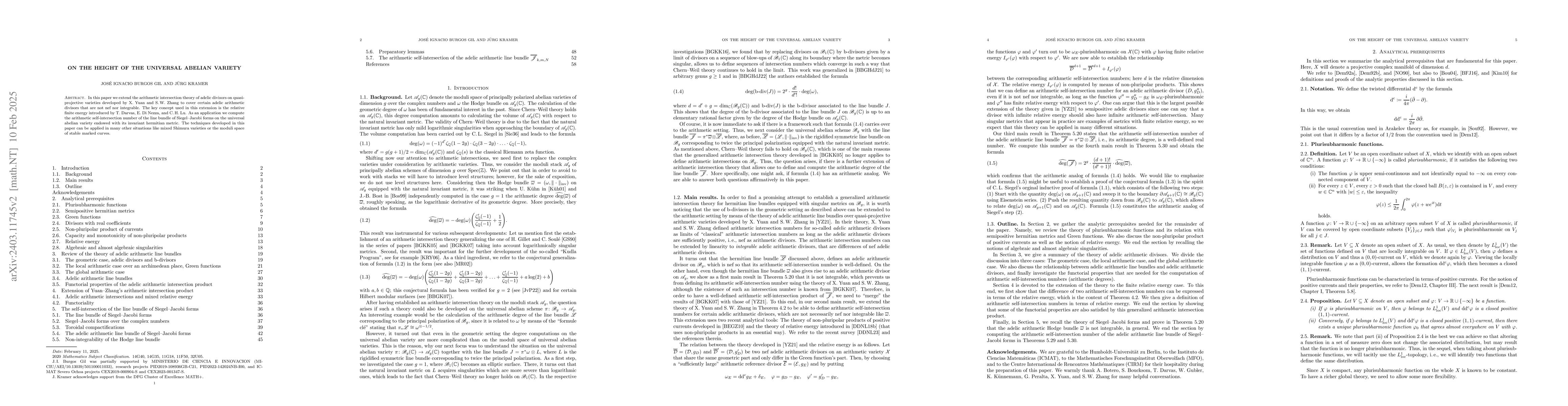 Thumbnail for On the height of the universal abelian variety