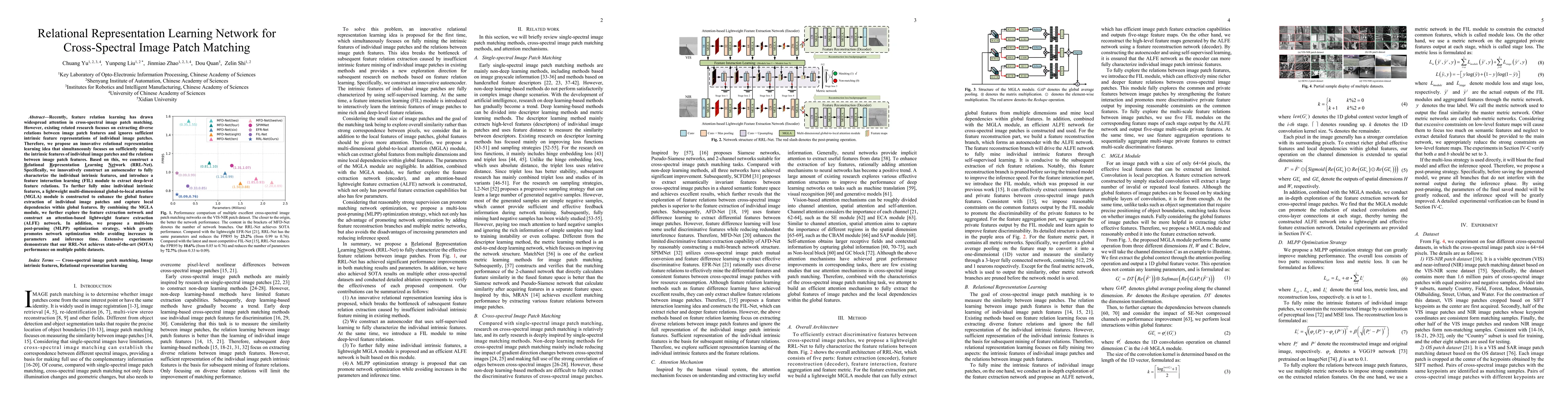 Thumbnail for Relational Representation Learning Network for Cross-Spectral Image
  Patch Matching