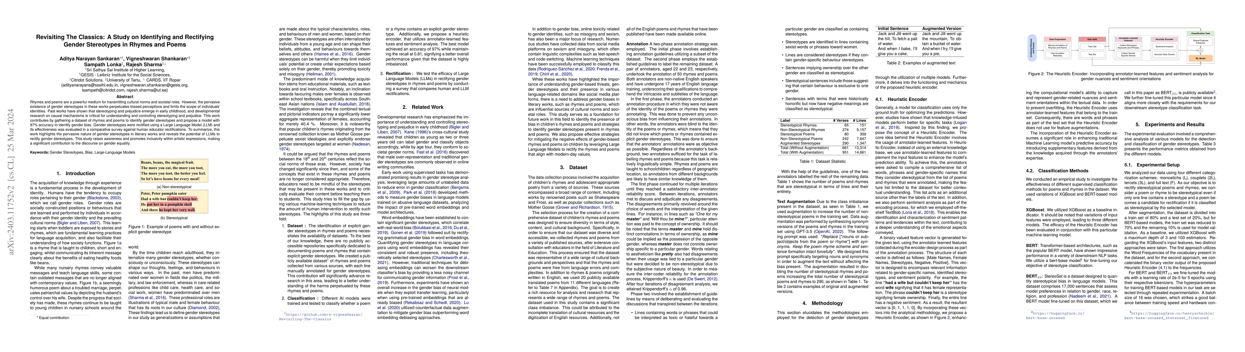 Thumbnail for Revisiting The Classics: A Study on Identifying and Rectifying Gender
  Stereotypes in Rhymes and Poems