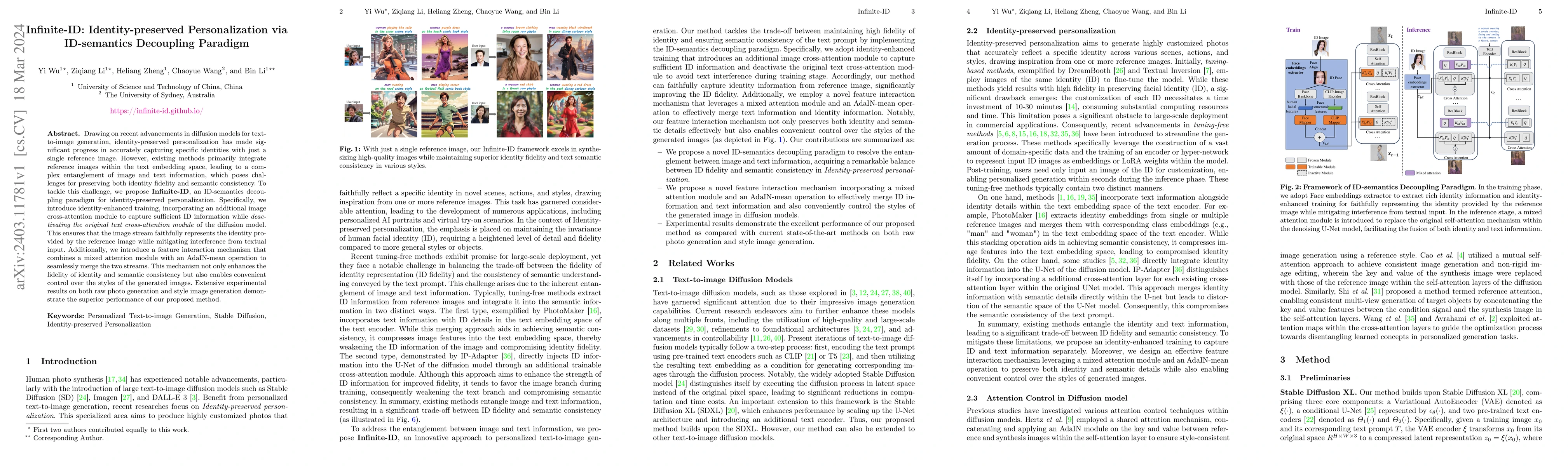 Thumbnail for Infinite-ID: Identity-preserved Personalization via ID-semantics
  Decoupling Paradigm