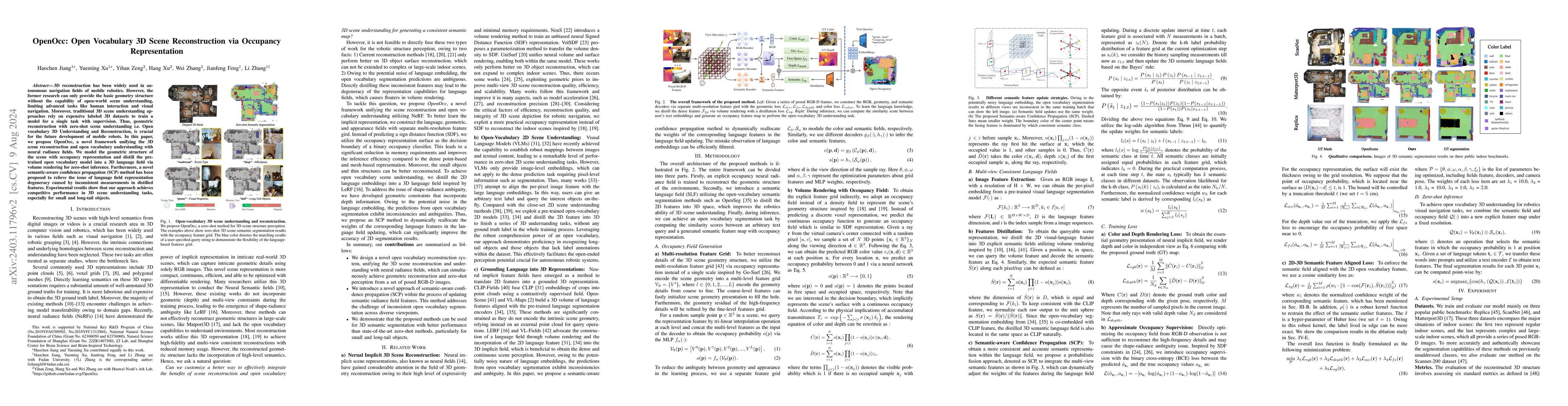 Thumbnail for OpenOcc: Open Vocabulary 3D Scene Reconstruction via Occupancy
  Representation
