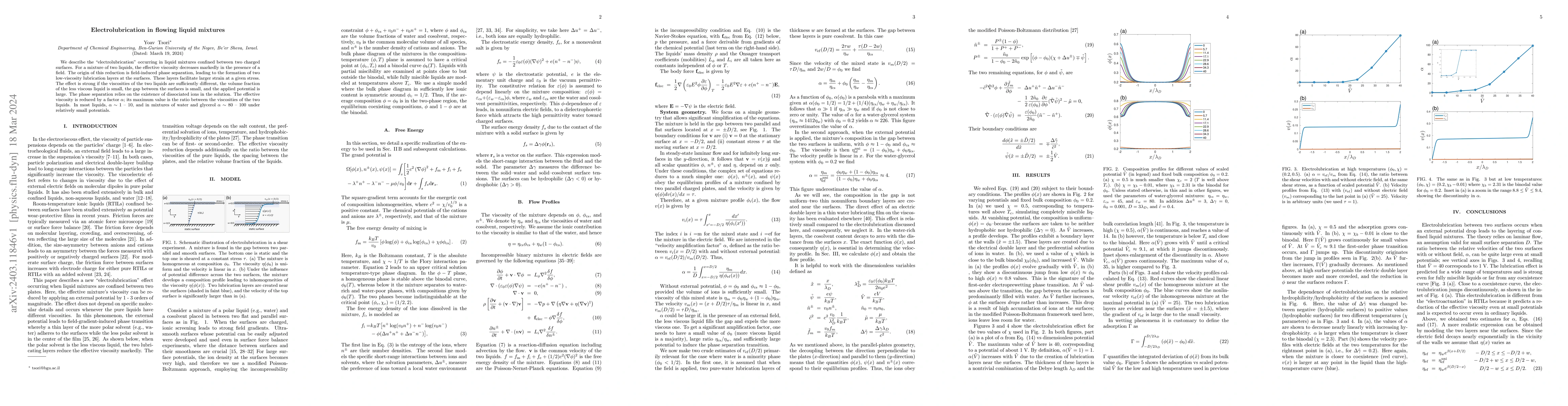 Thumbnail for Electrolubrication in flowing liquid mixtures