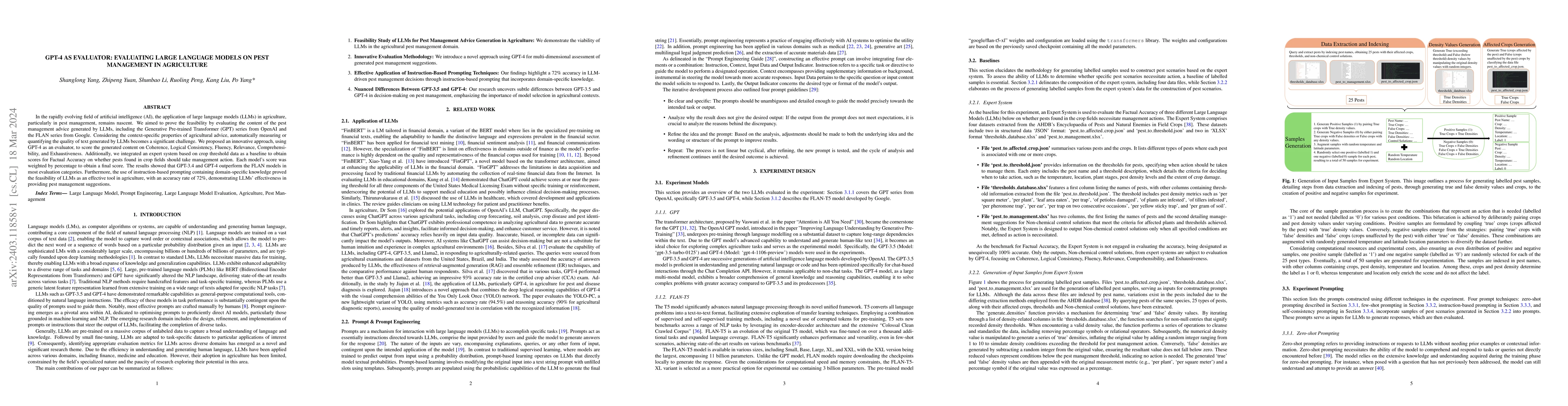 Thumbnail for GPT-4 as Evaluator: Evaluating Large Language Models on Pest Management
  in Agriculture