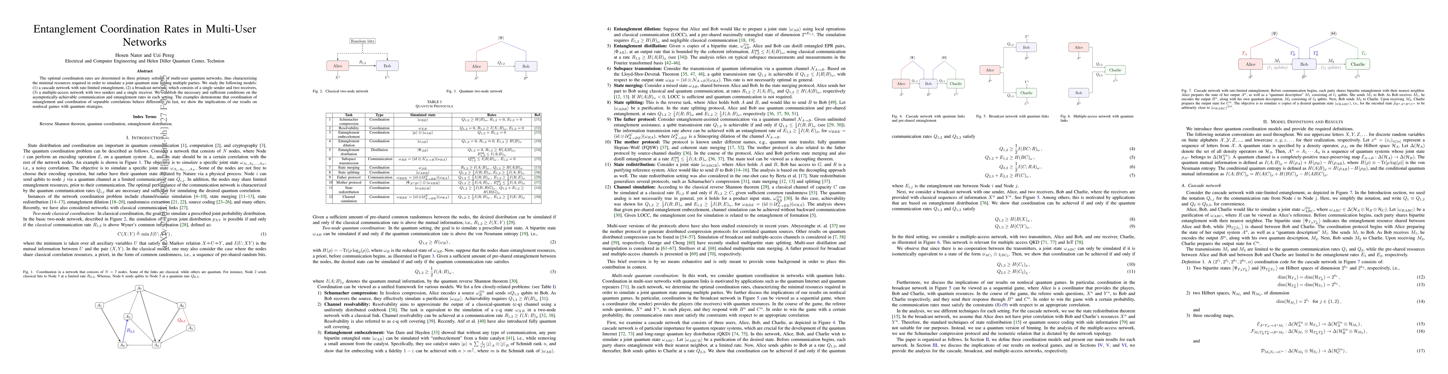 Thumbnail for Entanglement Coordination Rates in Multi-User Networks