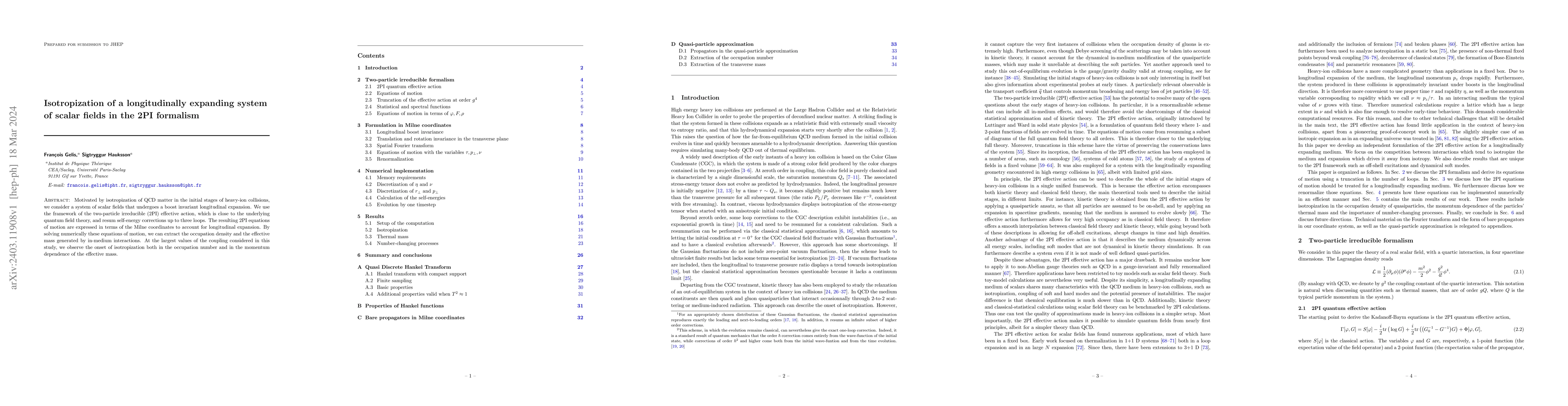 Thumbnail for Isotropization of a longitudinally expanding system of scalar fields in
  the 2PI formalism