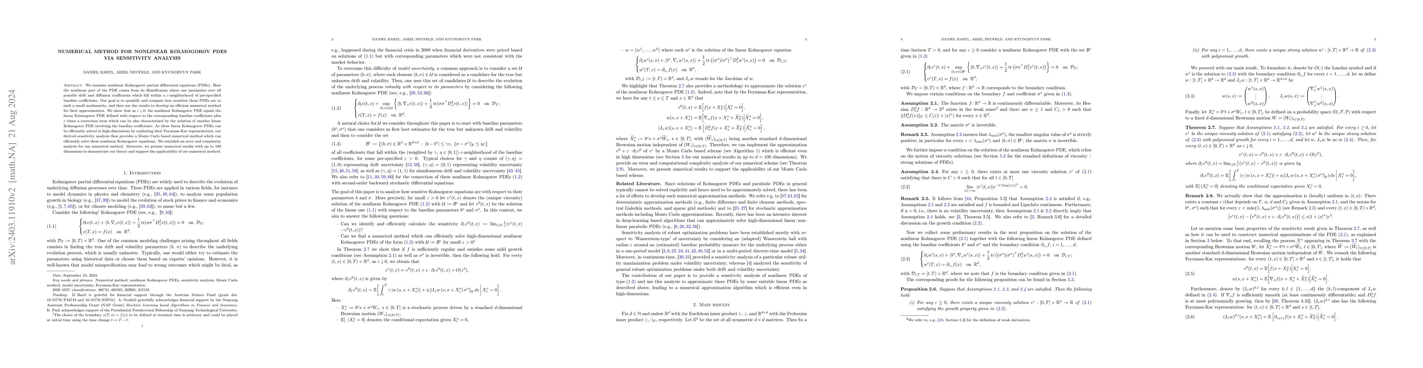 Thumbnail for Numerical method for nonlinear Kolmogorov PDEs via sensitivity analysis