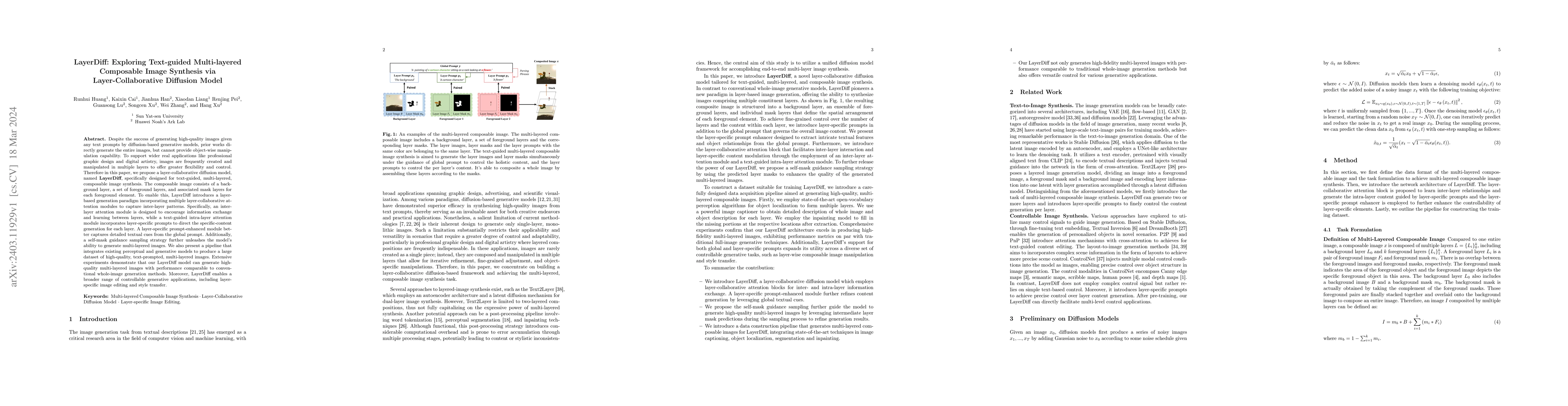 Thumbnail for LayerDiff: Exploring Text-guided Multi-layered Composable Image
  Synthesis via Layer-Collaborative Diffusion Model