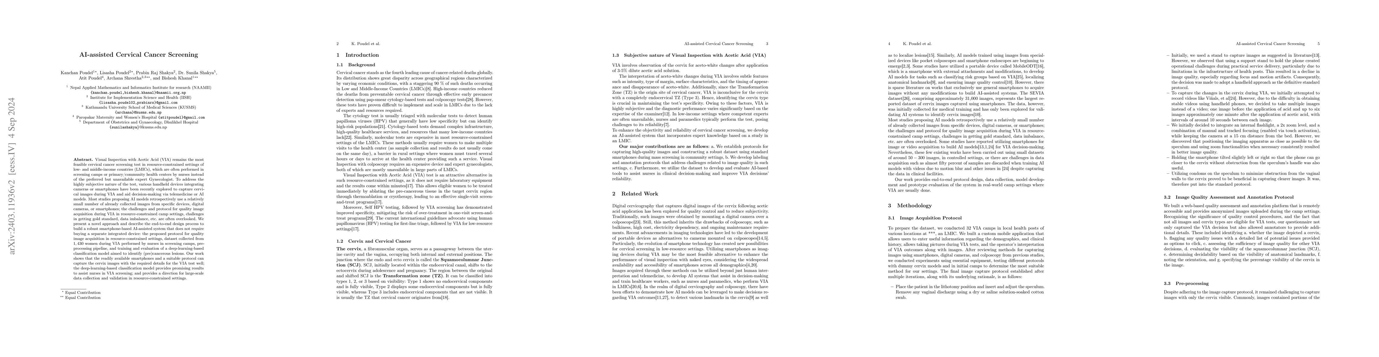 Thumbnail for AI-Assisted Cervical Cancer Screening