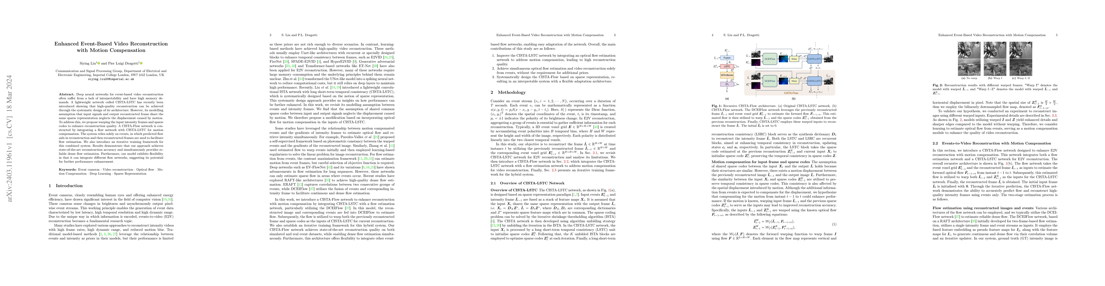 Thumbnail for Enhanced Event-Based Video Reconstruction with Motion Compensation