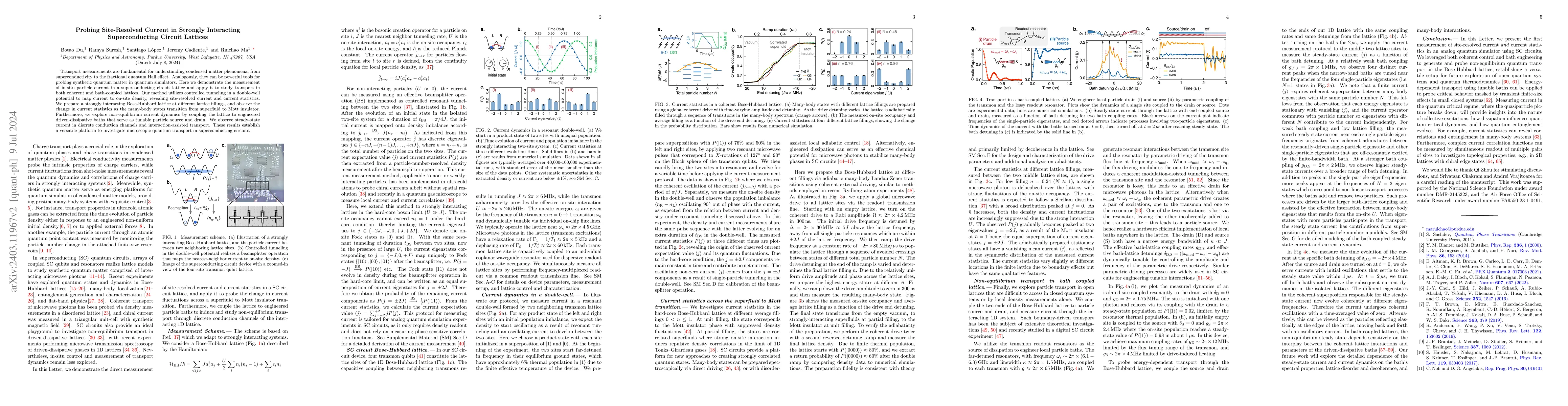 Thumbnail for Probing Site-Resolved Current in Strongly Interacting Superconducting
  Circuit Lattices