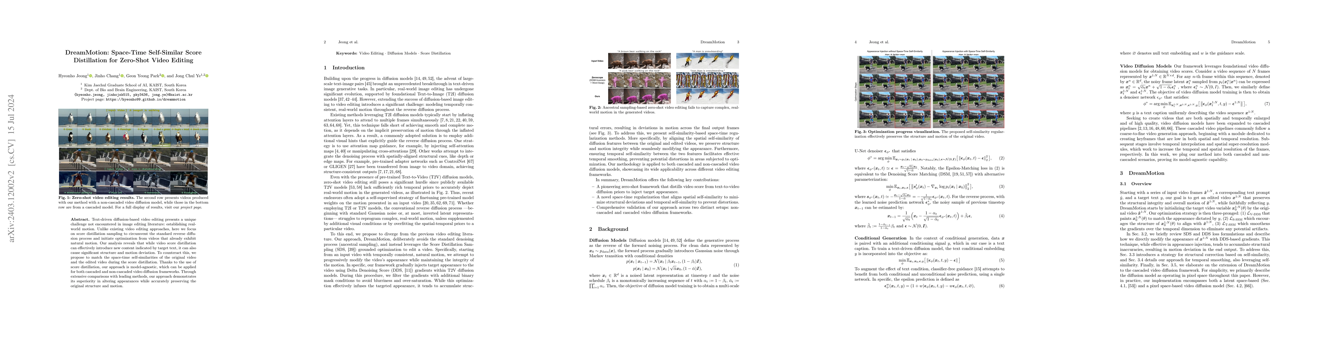 Thumbnail for DreamMotion: Space-Time Self-Similar Score Distillation for Zero-Shot
  Video Editing