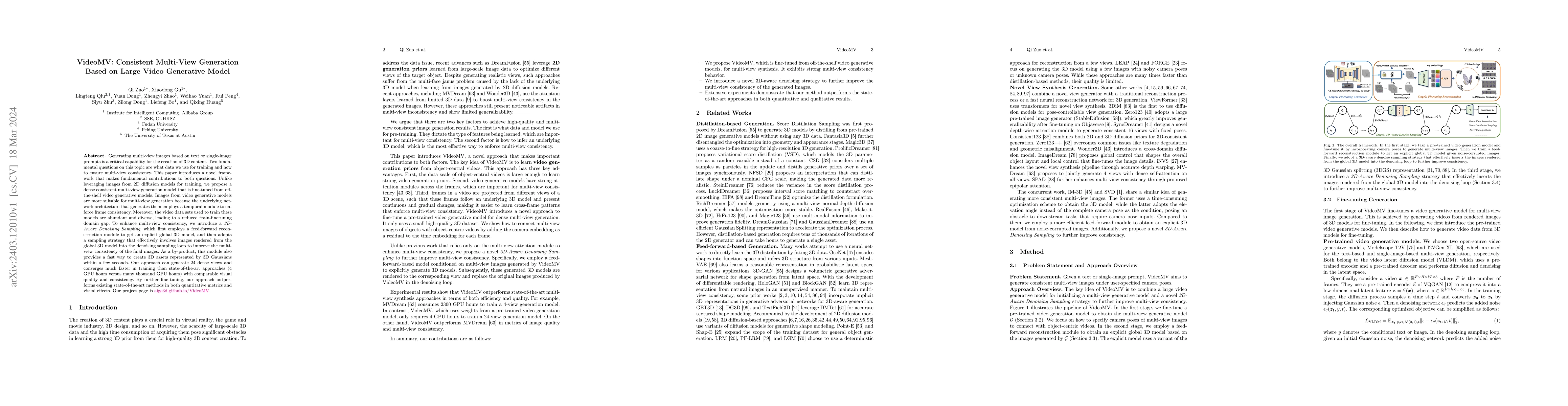 Thumbnail for VideoMV: Consistent Multi-View Generation Based on Large Video
  Generative Model