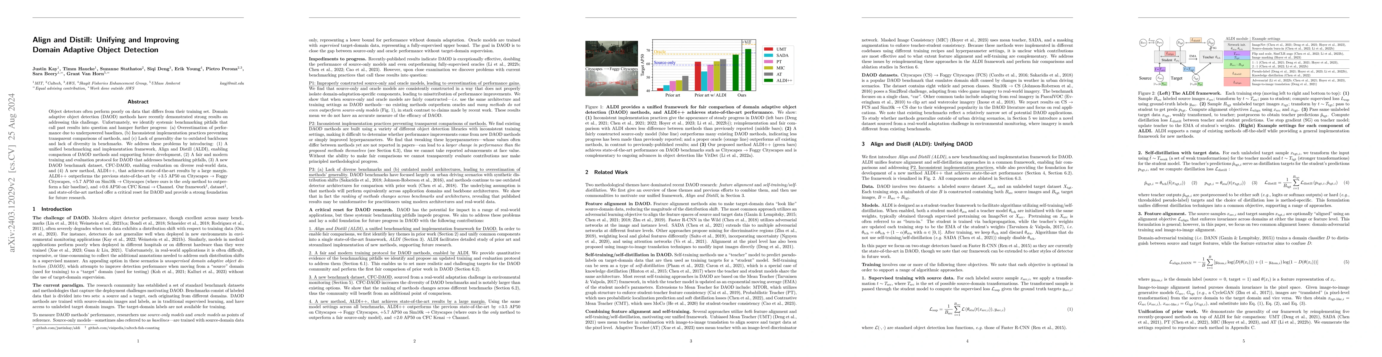 Thumbnail for Align and Distill: Unifying and Improving Domain Adaptive Object
  Detection