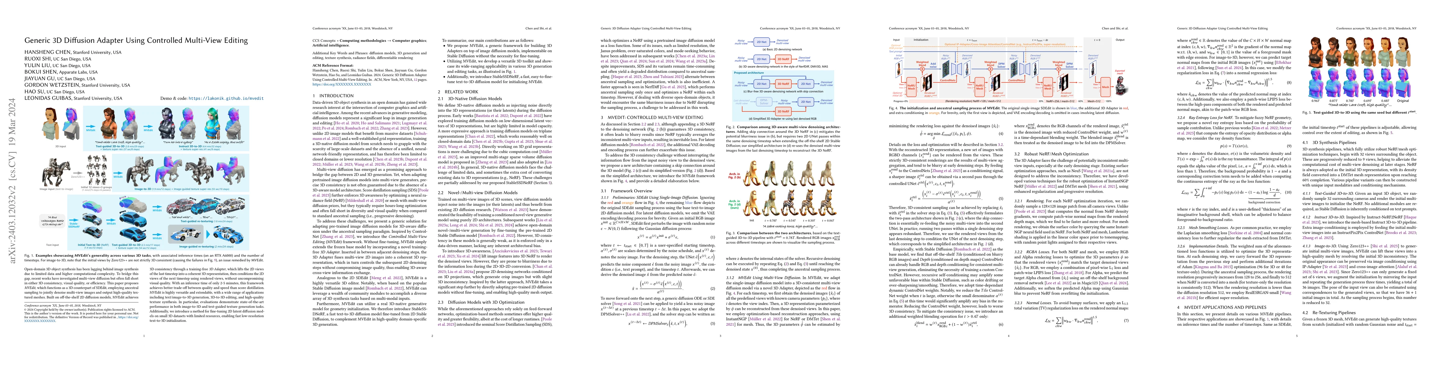 Thumbnail for Generic 3D Diffusion Adapter Using Controlled Multi-View Editing