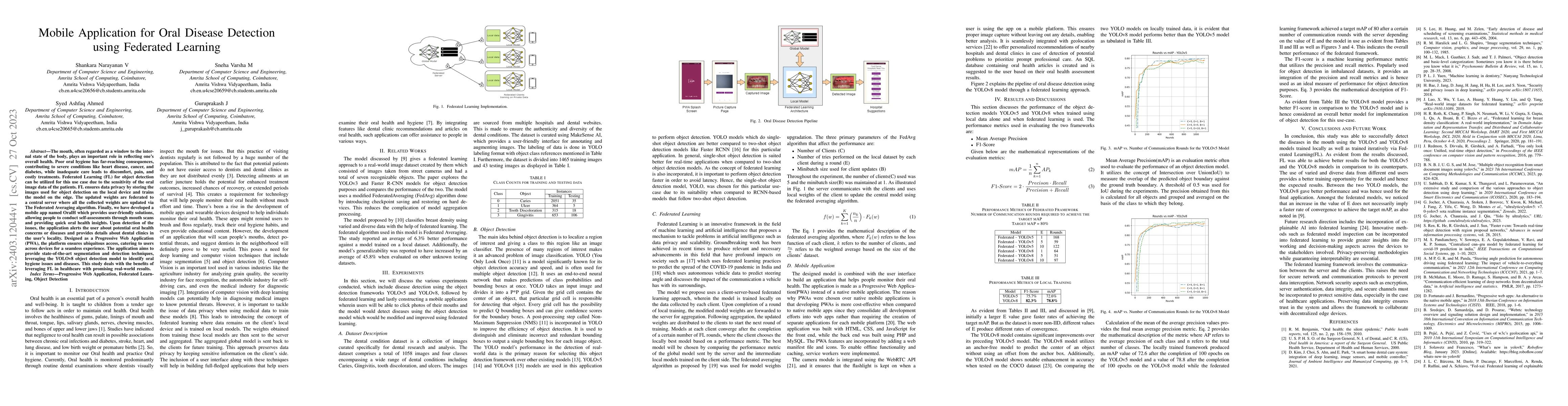 Thumbnail for Mobile Application for Oral Disease Detection using Federated Learning