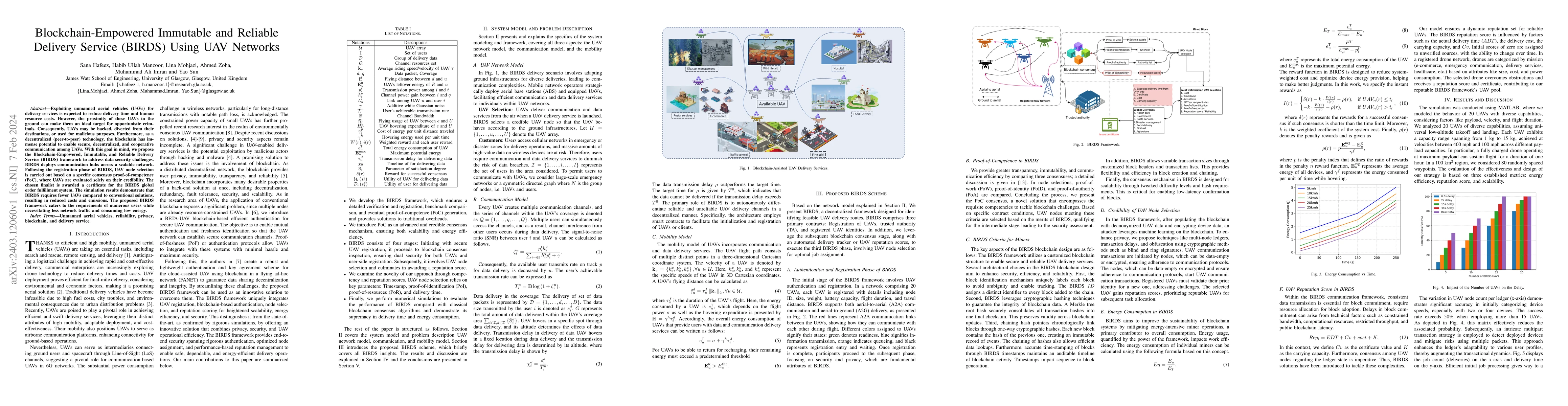 Thumbnail for Blockchain-Empowered Immutable and Reliable Delivery Service (BIRDS)
  Using UAV Networks