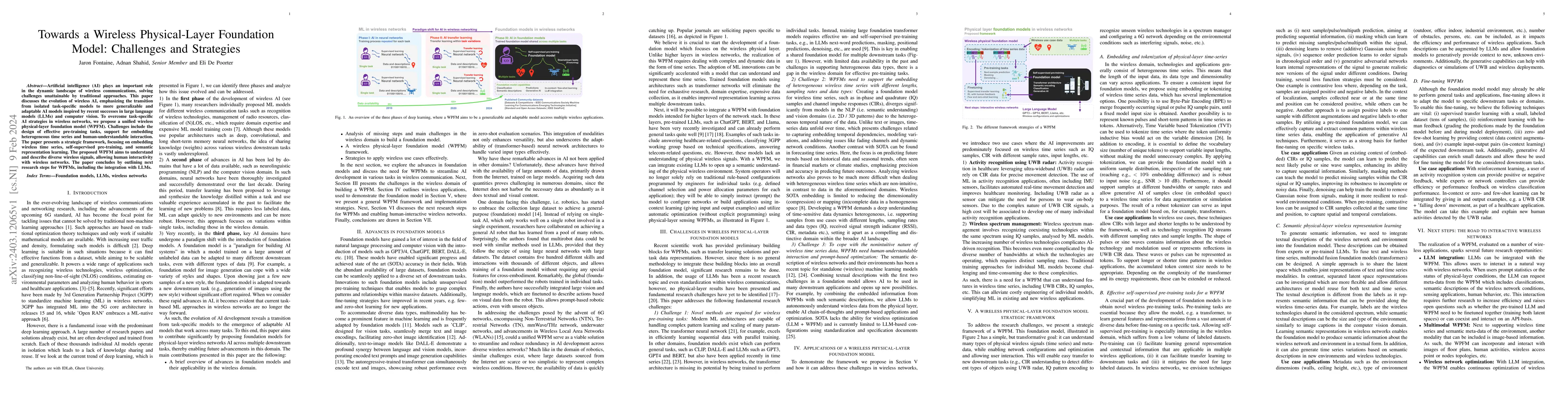 Thumbnail for Towards a Wireless Physical-Layer Foundation Model: Challenges and
  Strategies