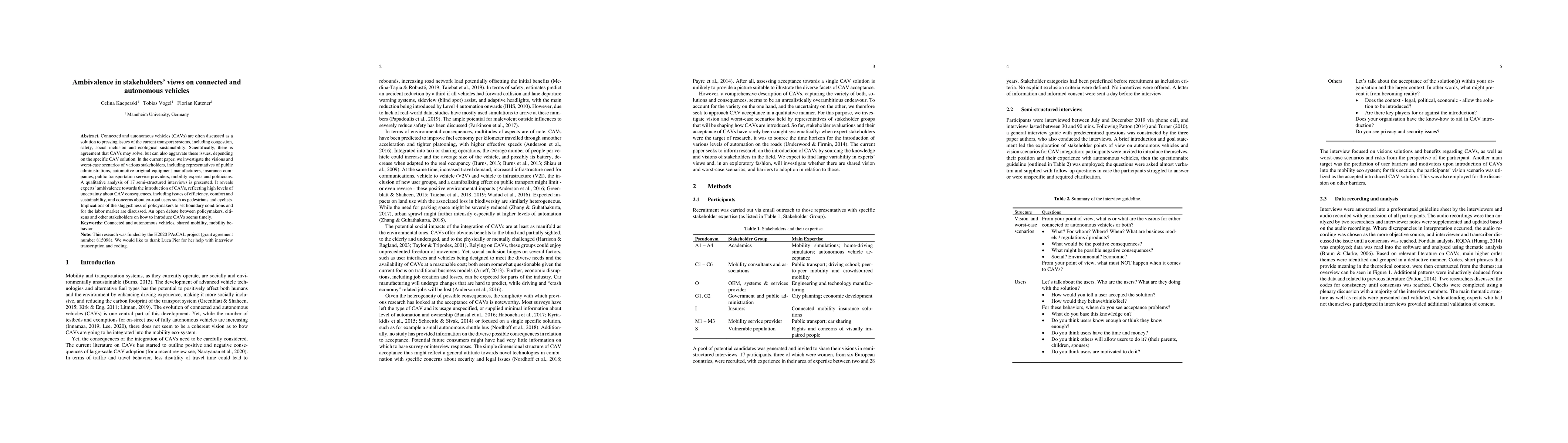 Thumbnail for Ambivalence in stakeholders' views on connected and autonomous vehicles
