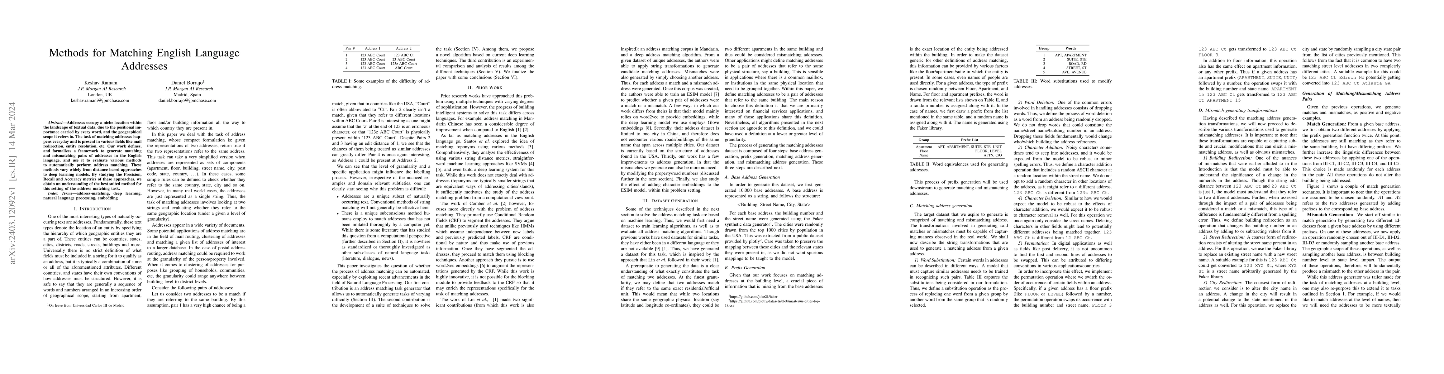 Thumbnail for Methods for Matching English Language Addresses