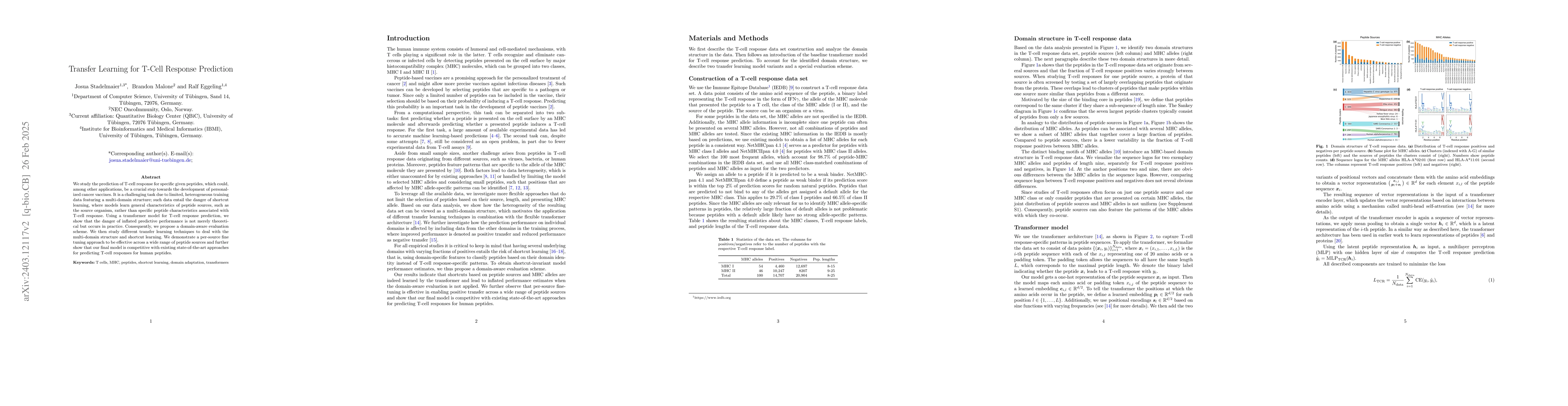 Thumbnail for Transfer Learning for T-Cell Response Prediction