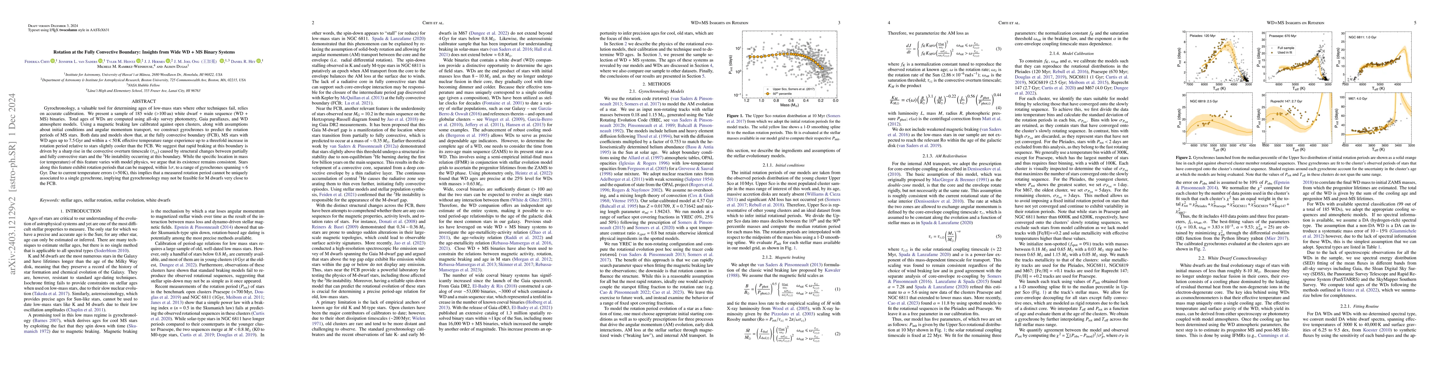 Thumbnail for Rotation at the Fully Convective Boundary: Insights from Wide WD + MS
  Binary Systems