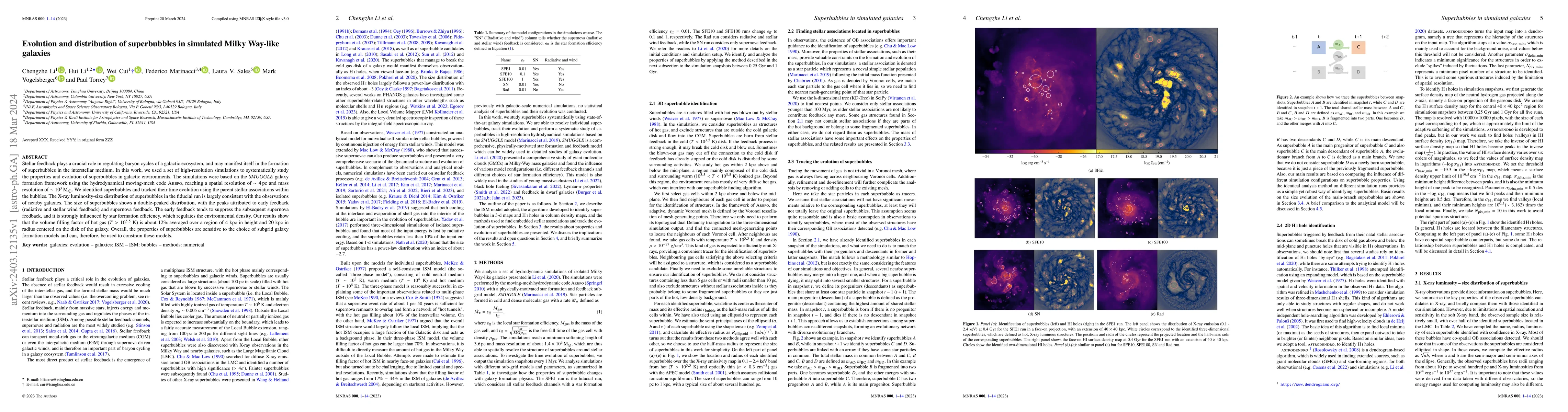Thumbnail for Evolution and distribution of superbubbles in simulated Milky Way-like
  galaxies