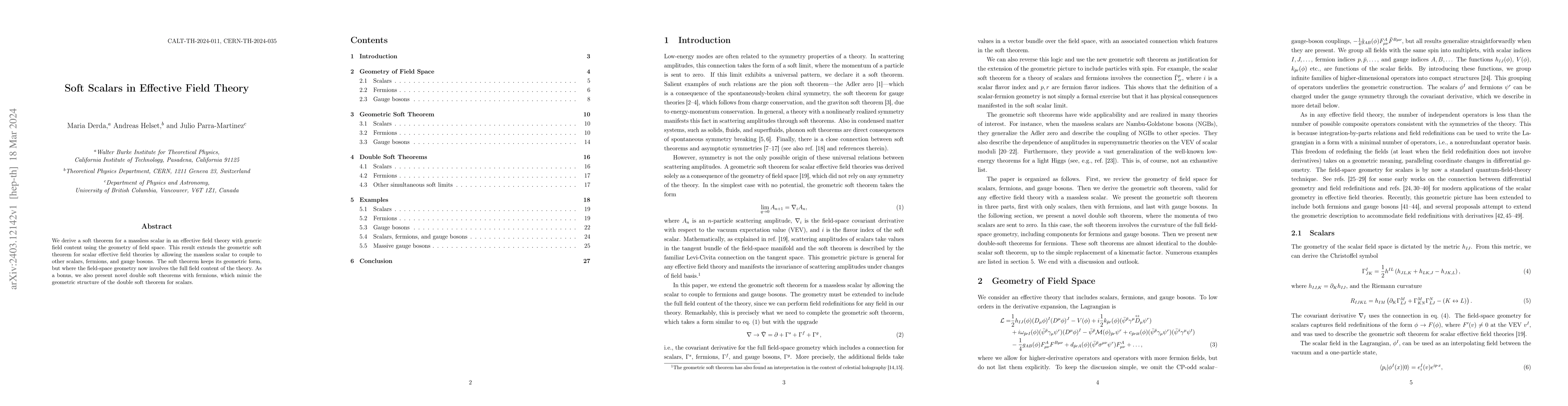Thumbnail for Soft Scalars in Effective Field Theory