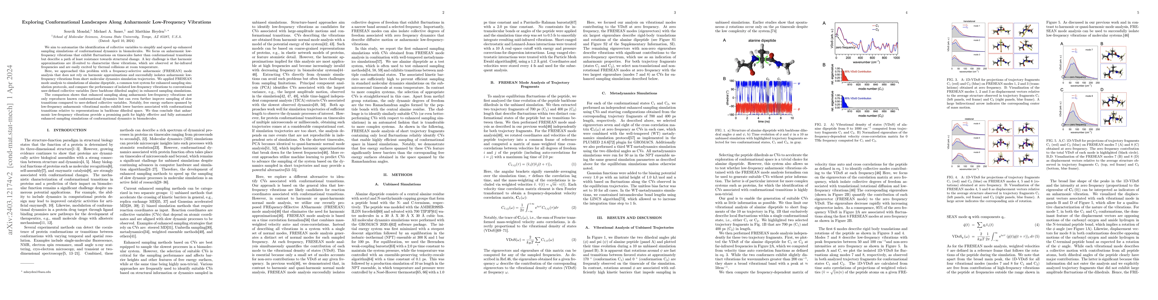 Thumbnail for Exploring Conformational Landscapes Along Anharmonic Low-Frequency
  Vibrations