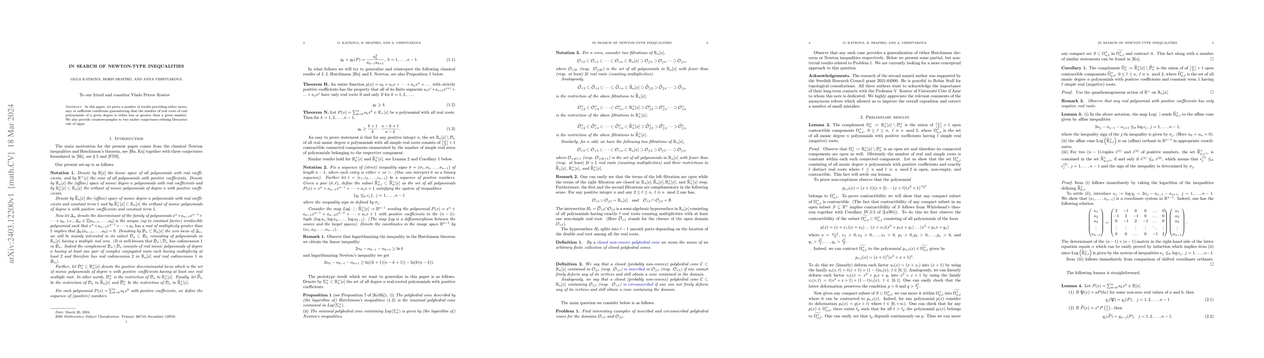 Thumbnail for In search of Newton-type inequalities