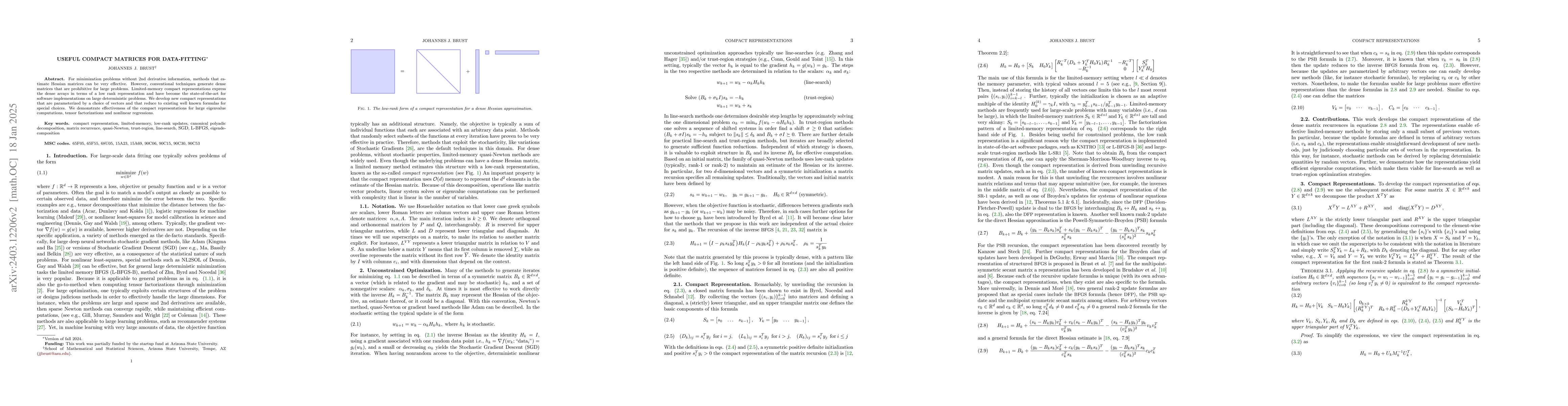 Thumbnail for Useful Compact Representations for Data-Fitting