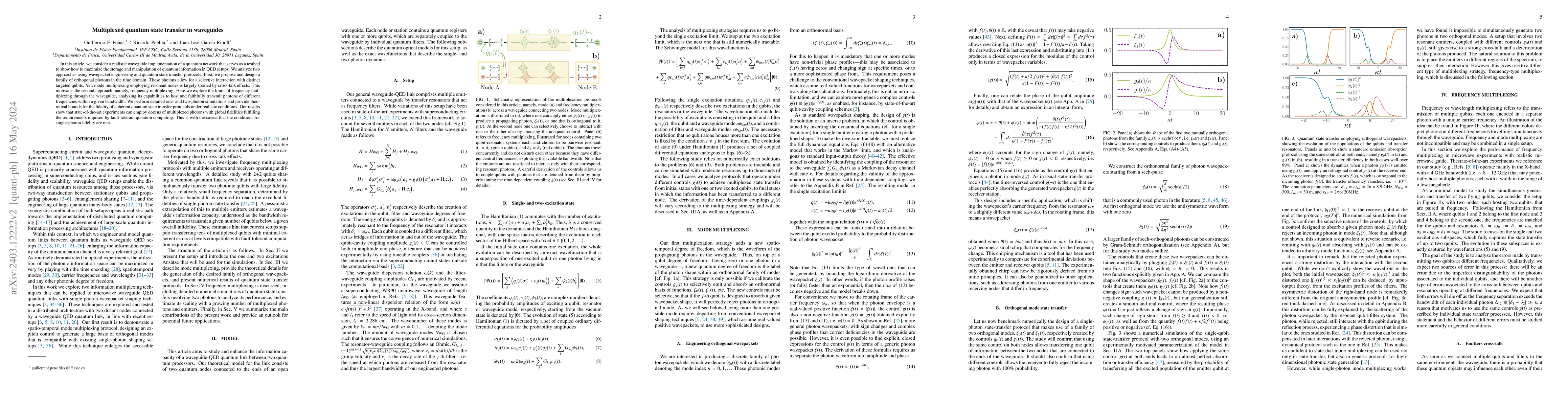 Thumbnail for Multiplexed quantum state transfer in waveguides