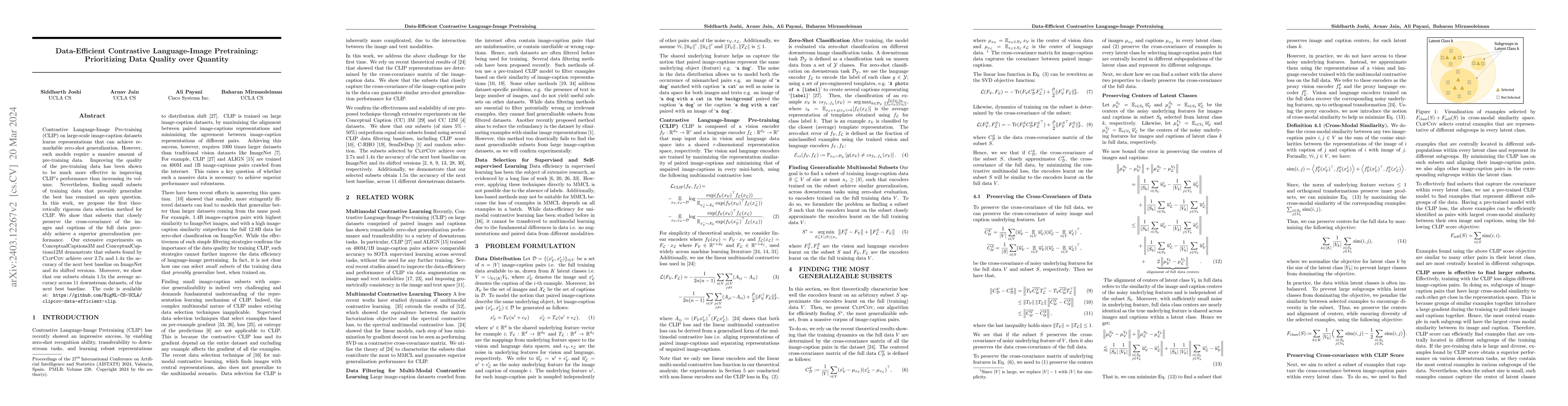 Thumbnail for Data-Efficient Contrastive Language-Image Pretraining: Prioritizing Data
  Quality over Quantity