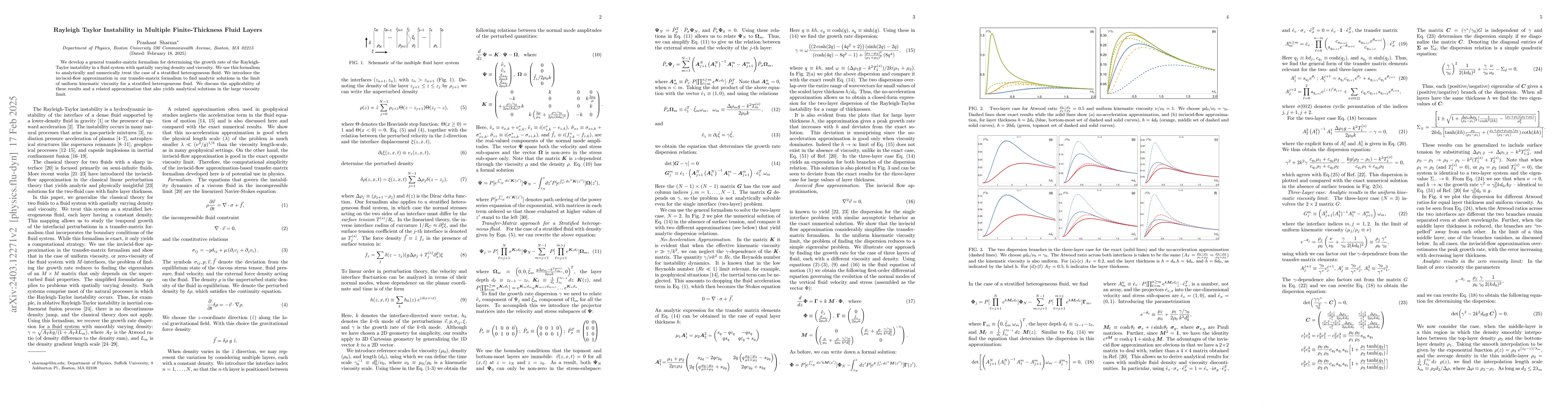 Thumbnail for Rayleigh Taylor Instability in Multiple Finite-Thickness Fluid Layers